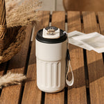 Smart Digital Thermal Stainless Steel Bottle with Portable Coffee Mug 450ml