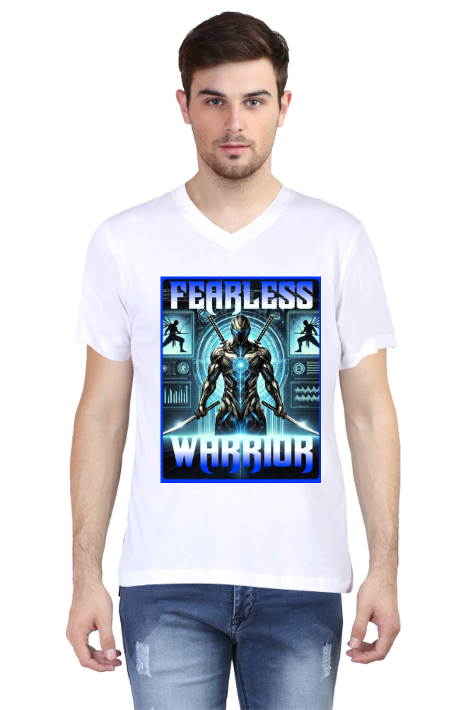 Fearless Ninja Warrior V-Neck Tshirt for Mens (All Sizes Available)