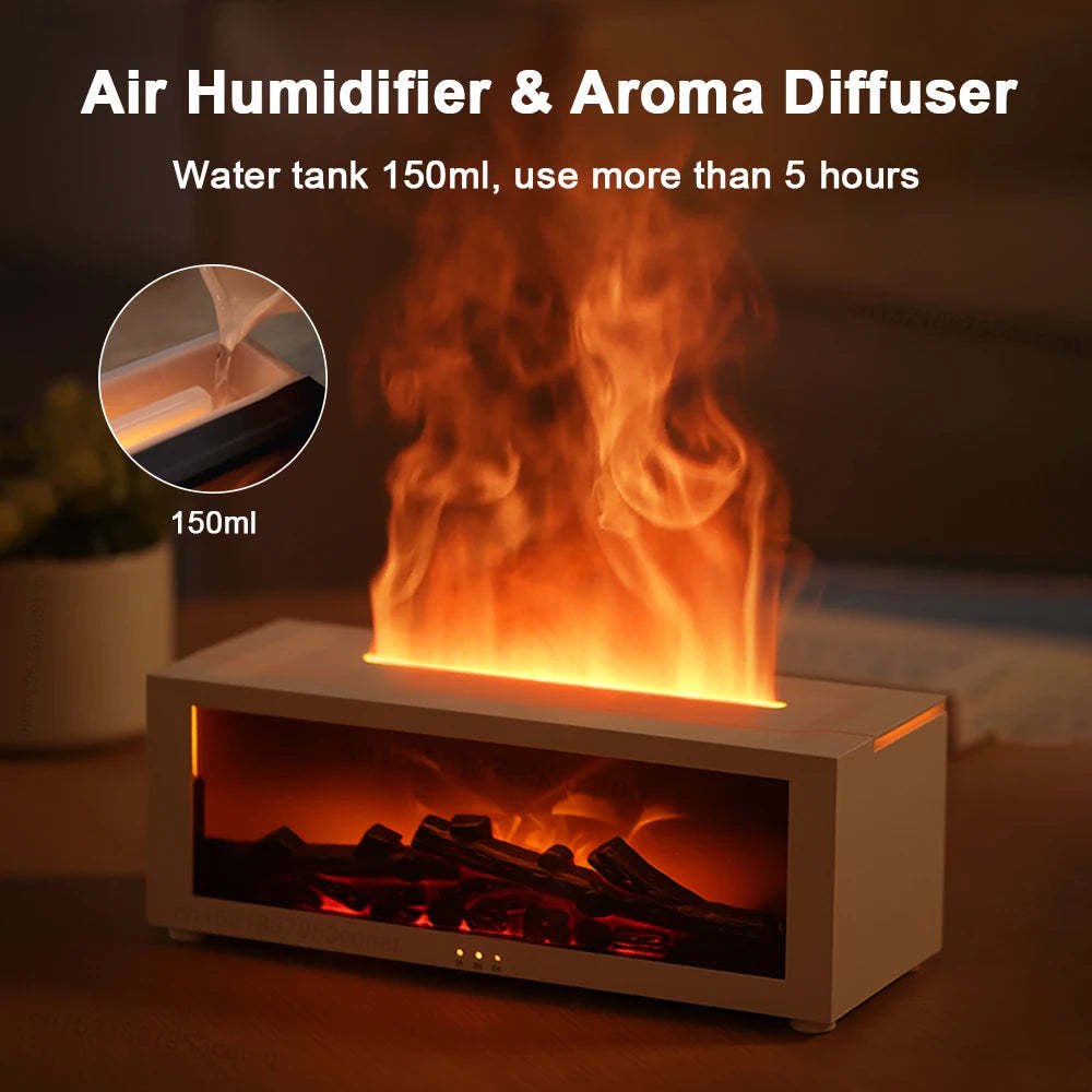 3D Flame Fireplace Diffuser Machine
