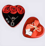 Jewelry & Artificial Flower in Heart Shaped Gift Box for Women