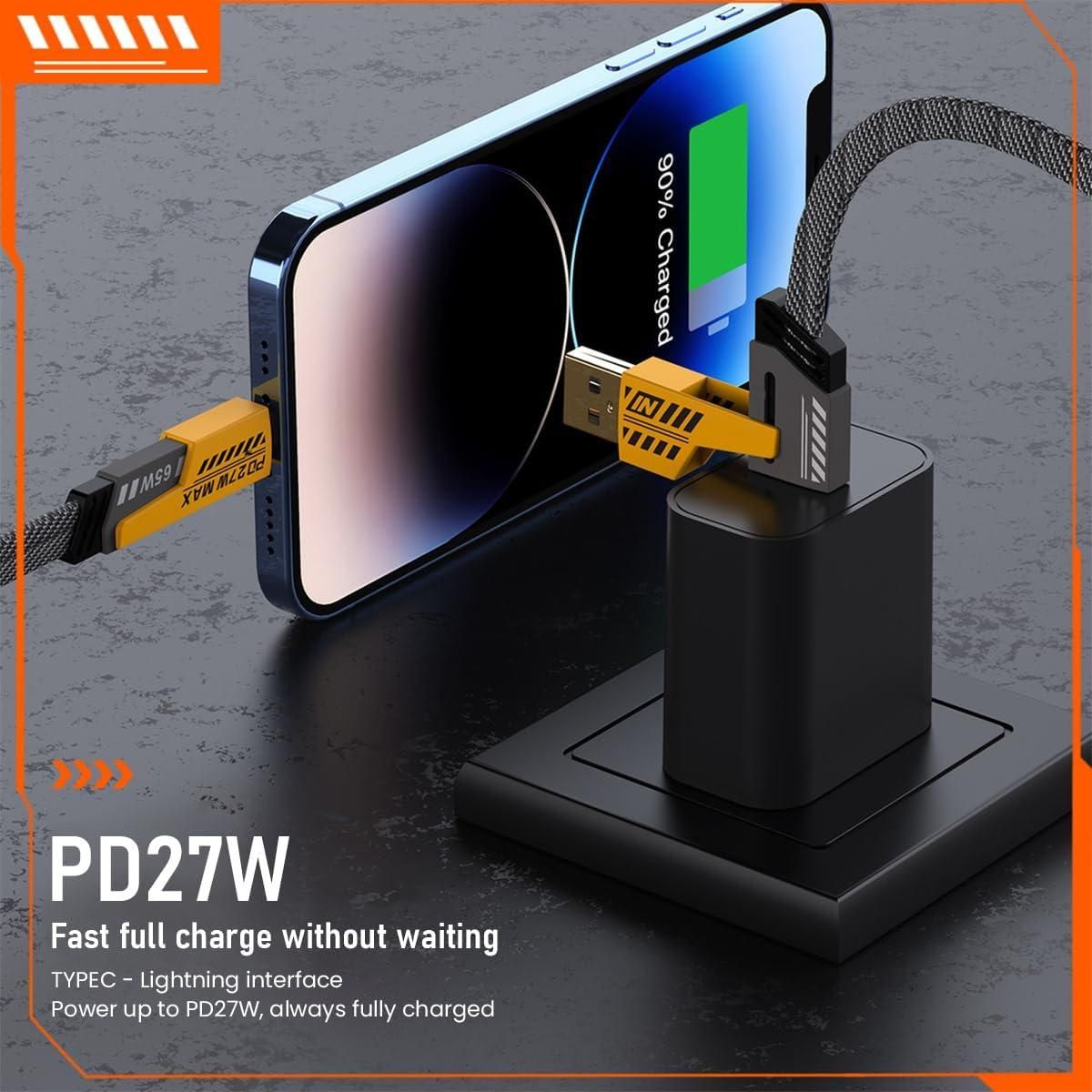 4-in-1 USB Type-C and Lightning Charging Cable