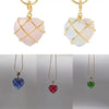 Crystal Heart Design Stone Chain & Pendant