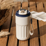 Smart Digital Thermal Stainless Steel Bottle with Portable Coffee Mug 450ml