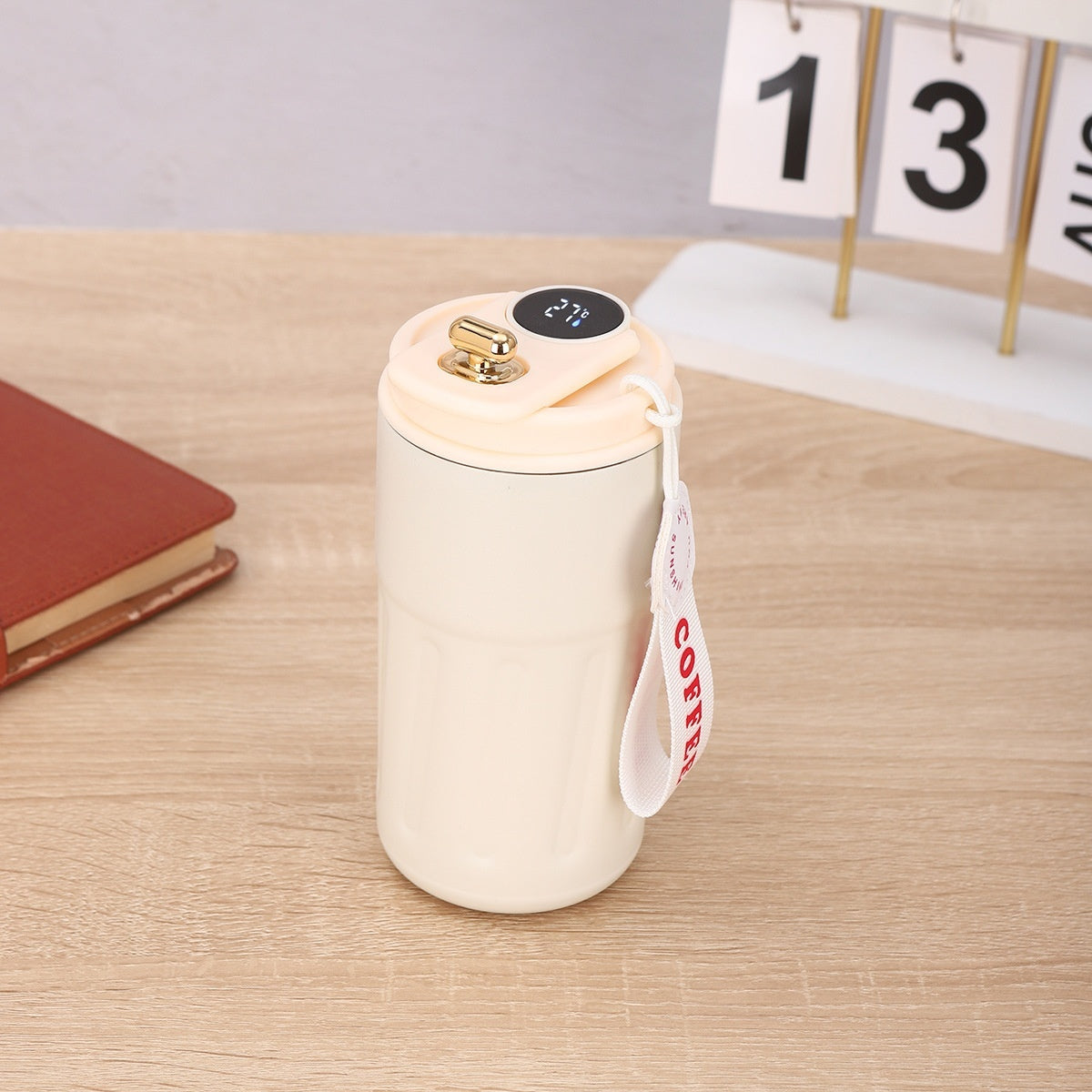 Smart Digital Thermal Stainless Steel Bottle with Portable Coffee Mug 450ml