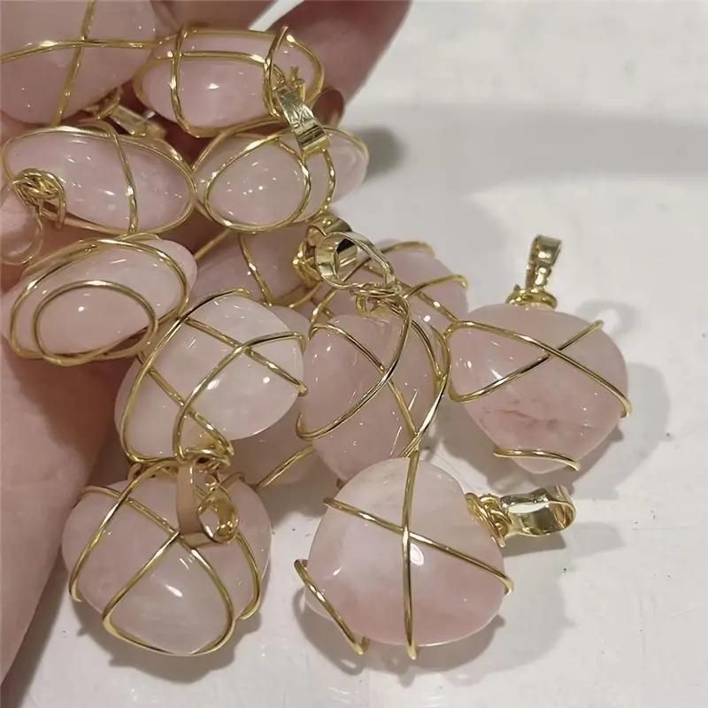 Crystal Heart Design Stone Chain & Pendant