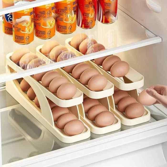 Rolling Egg Holder Container