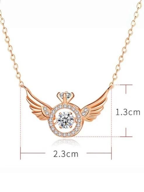 Angel Wings Chain & Pendant (Rose Gold)