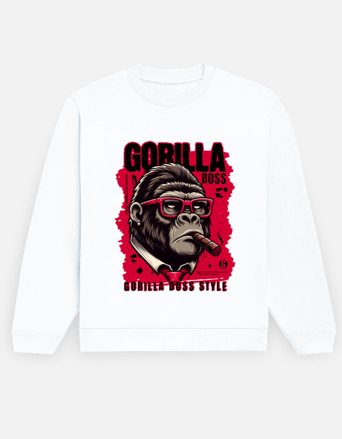 Gorilla Boss Style Printed Cotton Sweatshirt