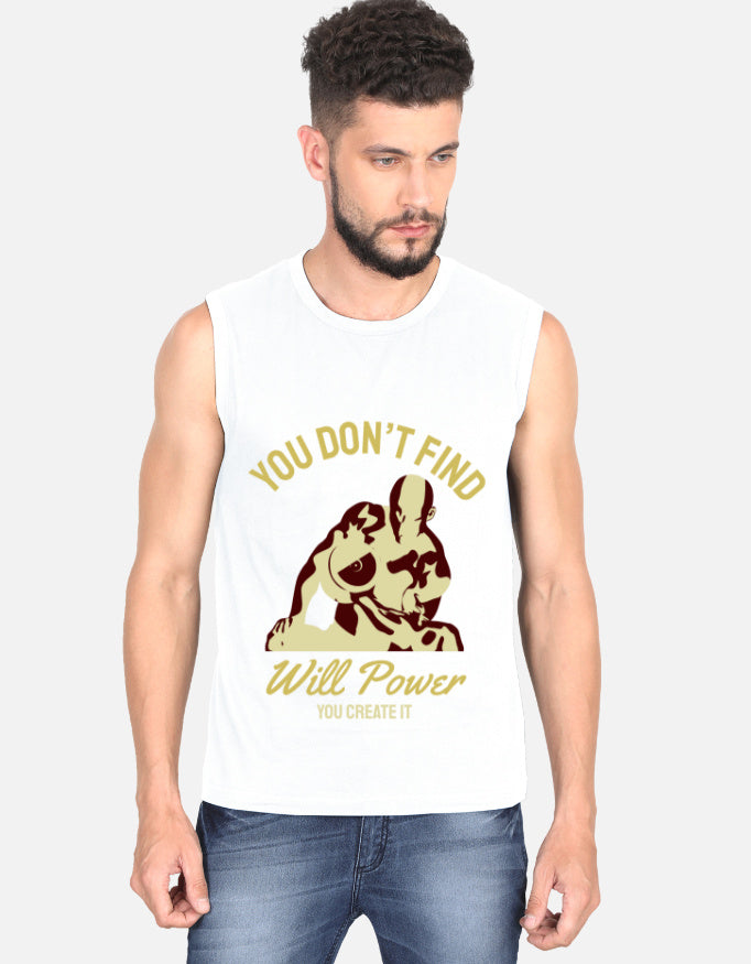 "Will Power" Men's Gym Cotton T-Shirt