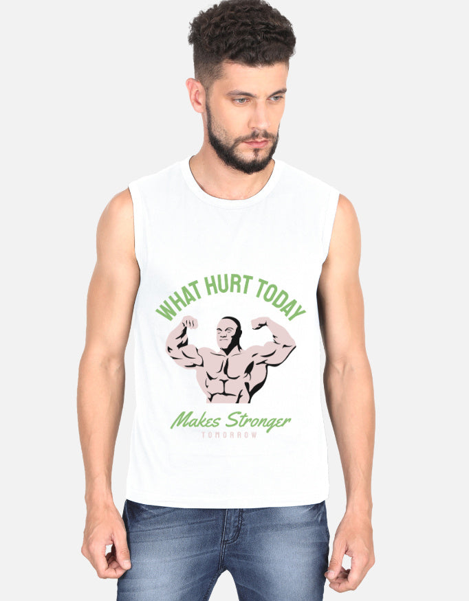 "What Hurt Today" Men's Gym Cotton T-Shirt