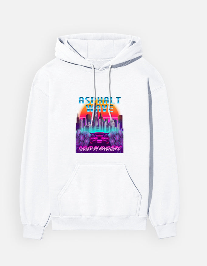 Asphalt Wave Printed Cotton Hoodie