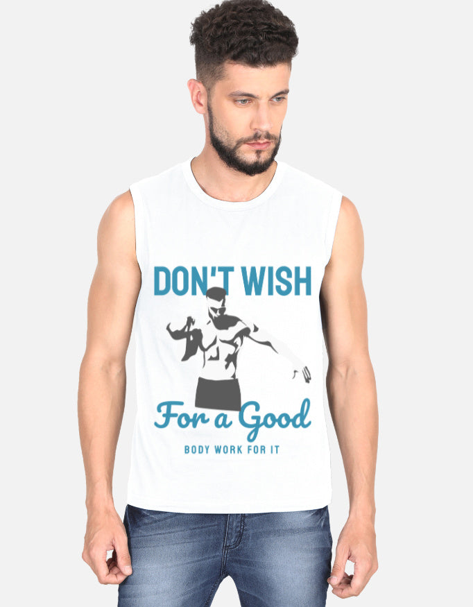 "Don't Wish" Men's Gym Cotton T-Shirt