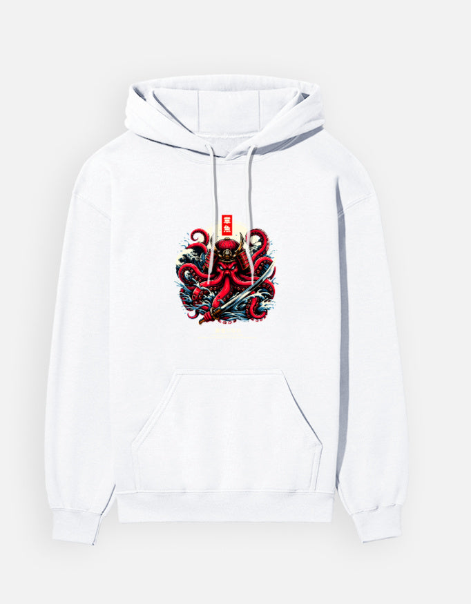 Octopus Sea Monster Printed Cotton Hoodie