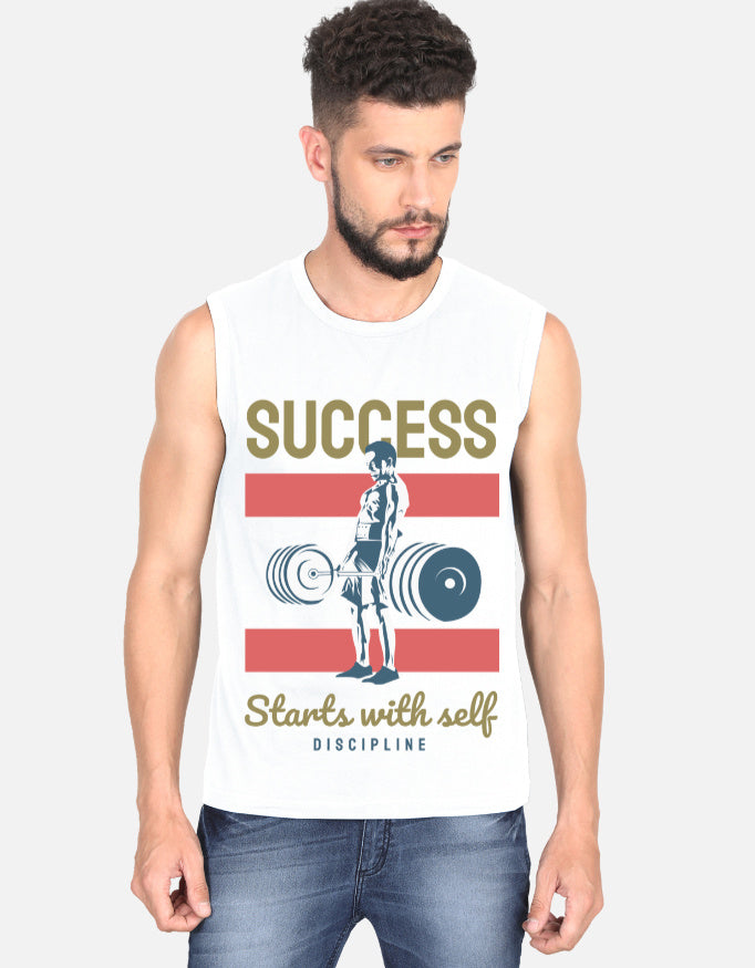 "Success" Men's Gym Cotton T-Shirt