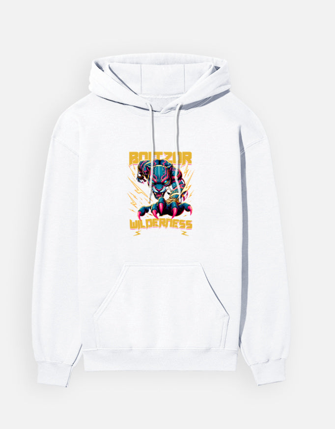 Electric Panther Printed Cotton Hoodie