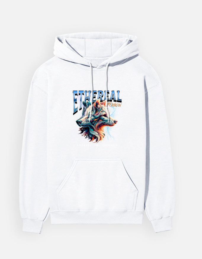 Ethereal Fusion Printed Cotton Hoodie