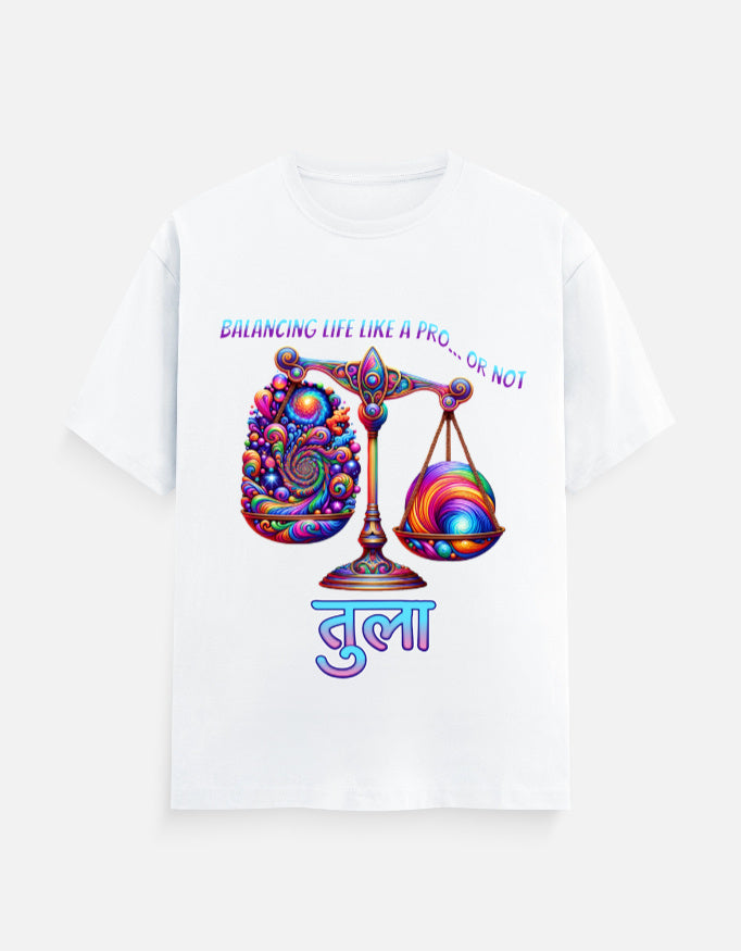 Libra Zodiac Sign Cotton T-Shirt