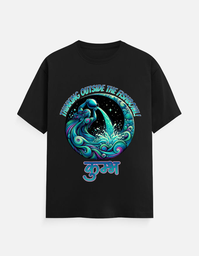 Aquarius Zodiac Sign Cotton T-Shirt