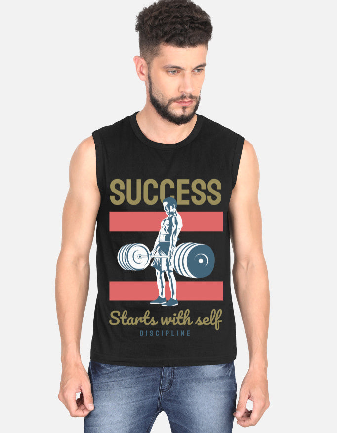 "Success" Men's Gym Cotton T-Shirt
