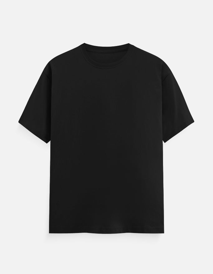 Plain Black Cotton T-Shirt
