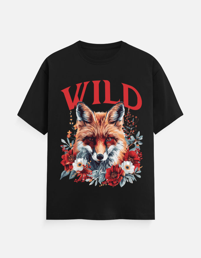 Wild Fox Printed Cotton T-Shirt