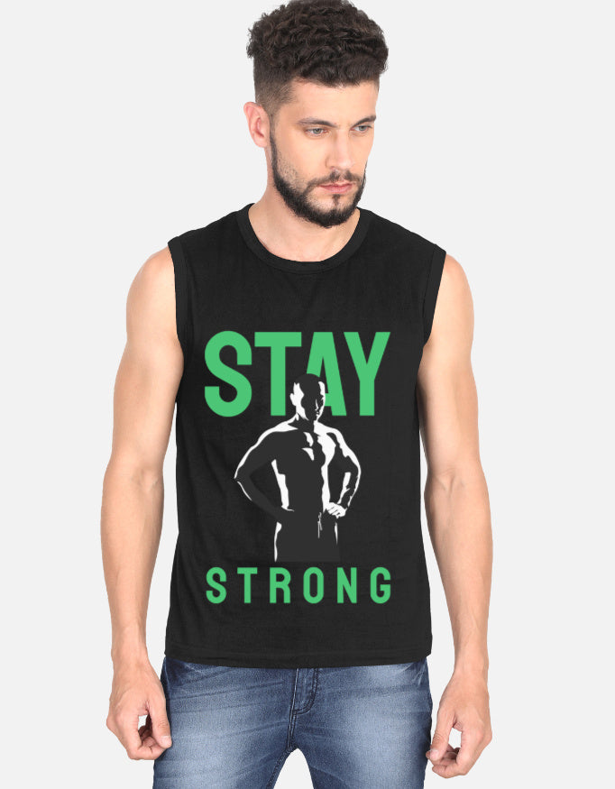 "Stay Strong" Men's Gym Cotton T-Shirt