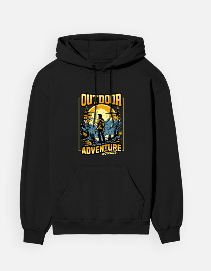 Outdoor Adventure Printed Cotton Hoodie