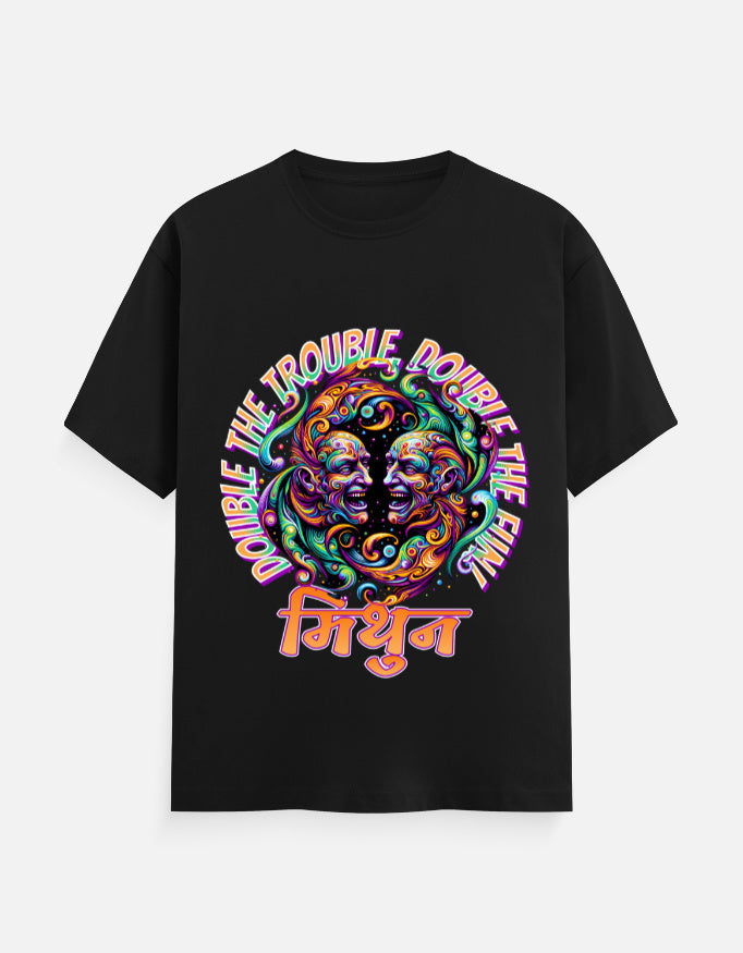 Gemini Zodiac Sign Cotton T-Shirt