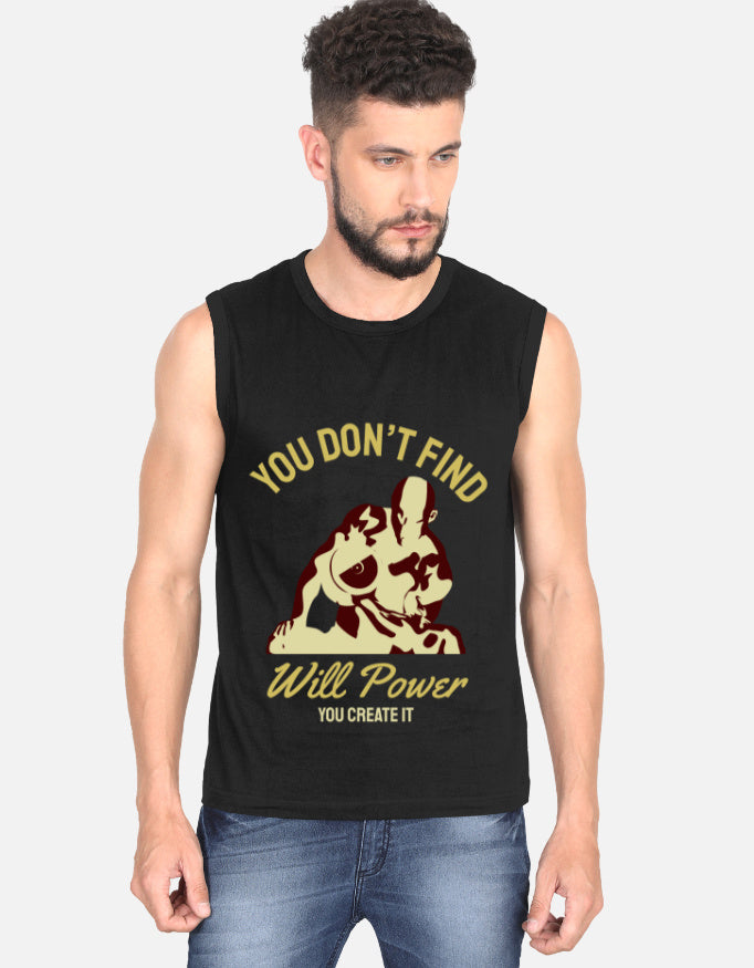"Will Power" Men's Gym Cotton T-Shirt