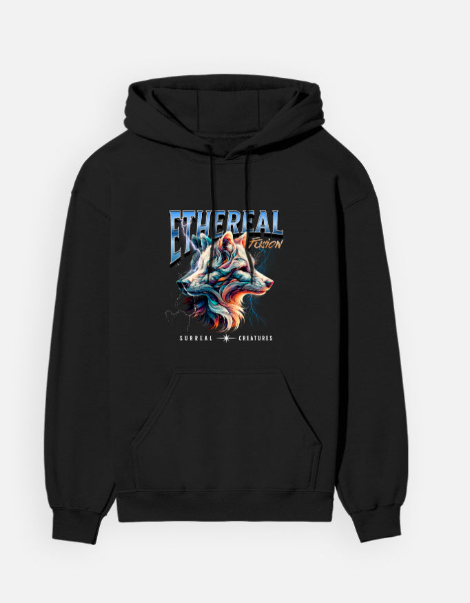 Ethereal Fusion Printed Cotton Hoodie