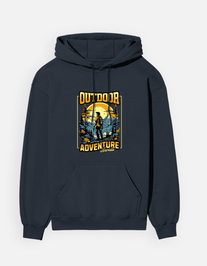 Outdoor Adventure Printed Cotton Hoodie
