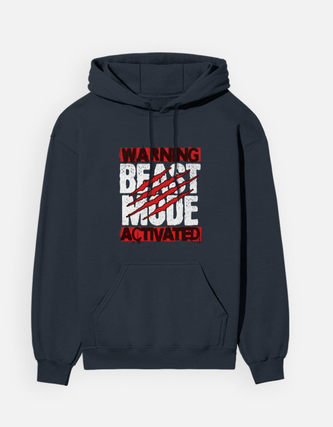 Beast Mode Printed Cotton Hoodie