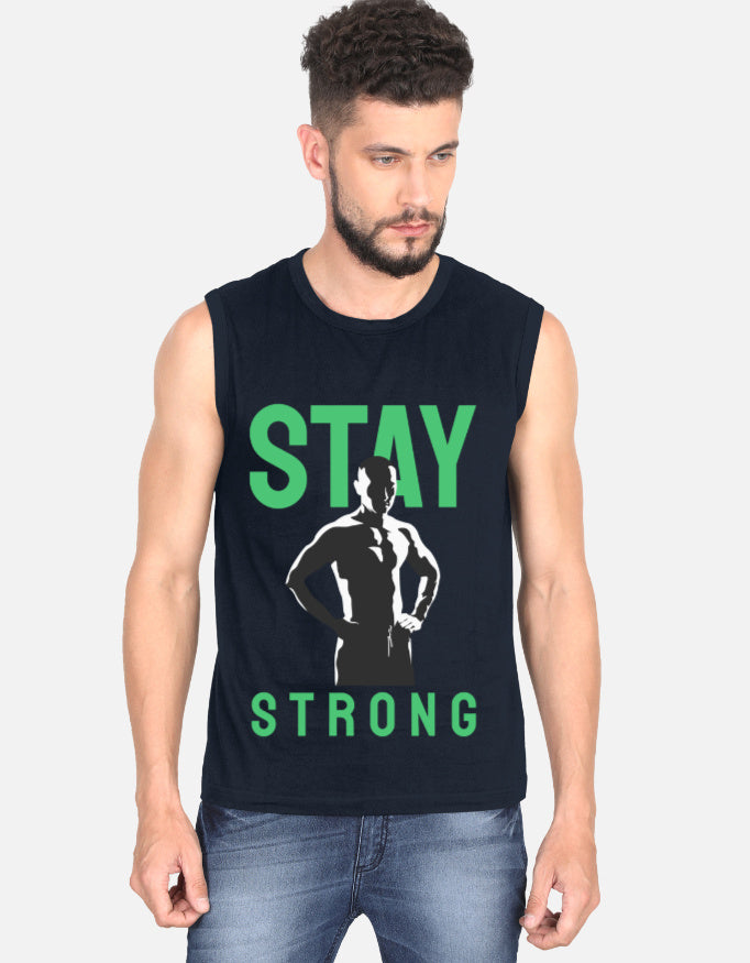 "Stay Strong" Men's Gym Cotton T-Shirt