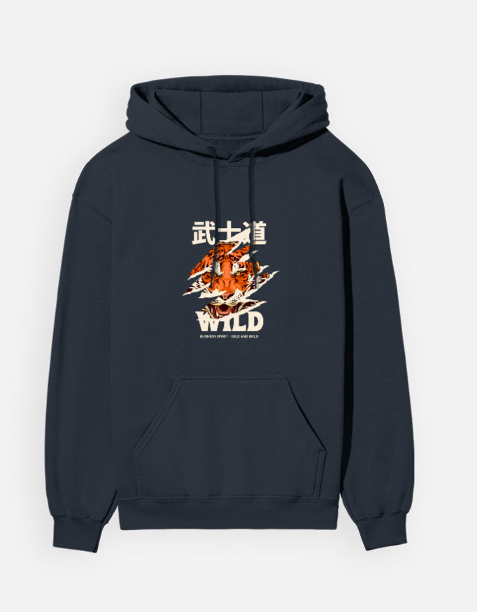 Wild Tiger Printed Cotton Hoodie