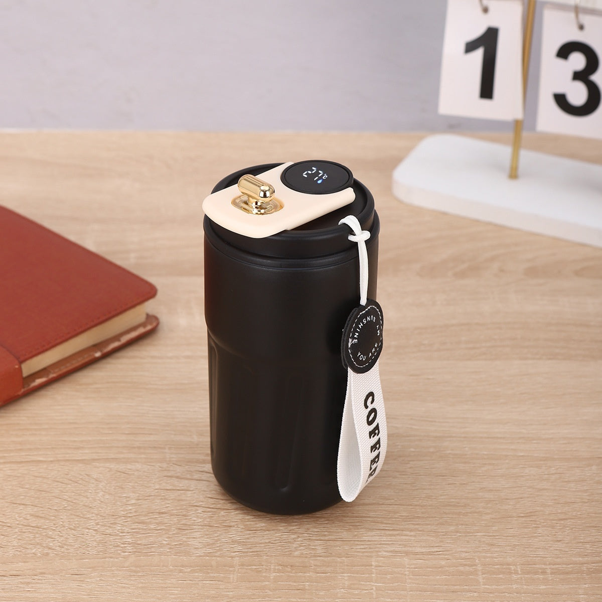 Smart Digital Thermal Stainless Steel Bottle with Portable Coffee Mug 450ml
