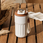 Smart Digital Thermal Stainless Steel Bottle with Portable Coffee Mug 450ml