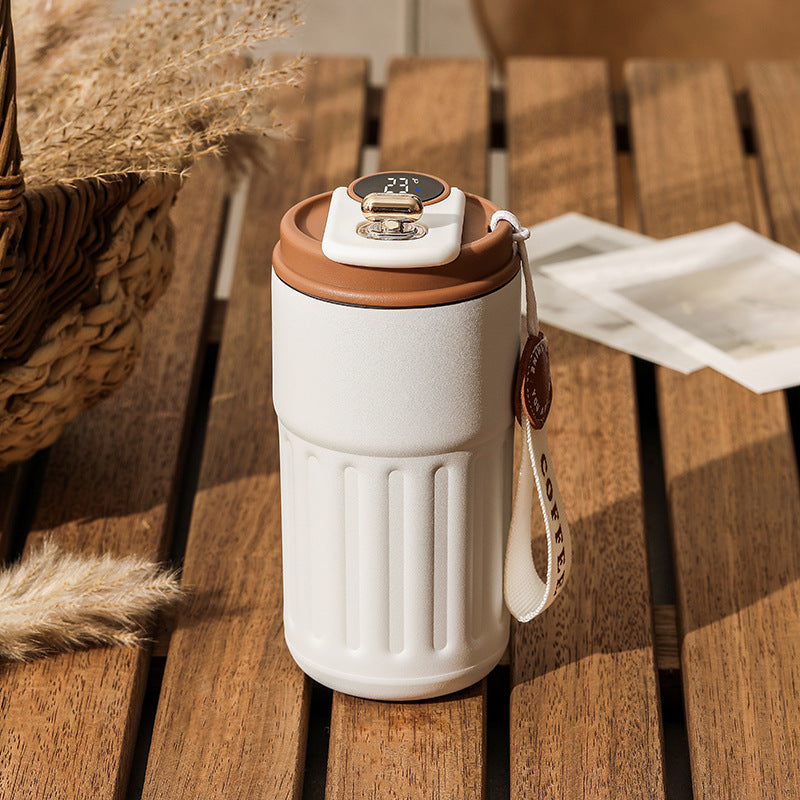Smart Digital Thermal Stainless Steel Bottle with Portable Coffee Mug 450ml